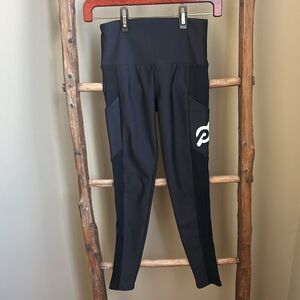 Women's Peloton Black Show Up Ribbed Leggings Tights Size Small